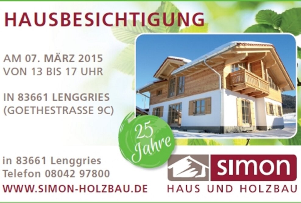 Wunderschönes Simon-Lebenshaus in Lenggries zu besichtigen: Entspanntes Bauen mit Liebe
