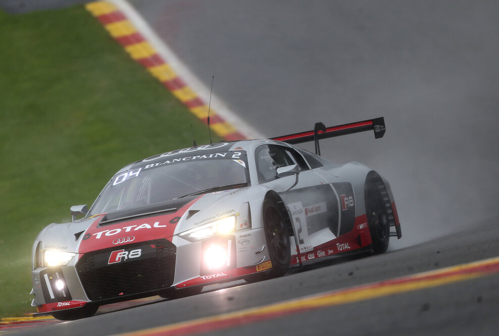 Audi R8 LMS erringt Platz zwei und drei in Spa
