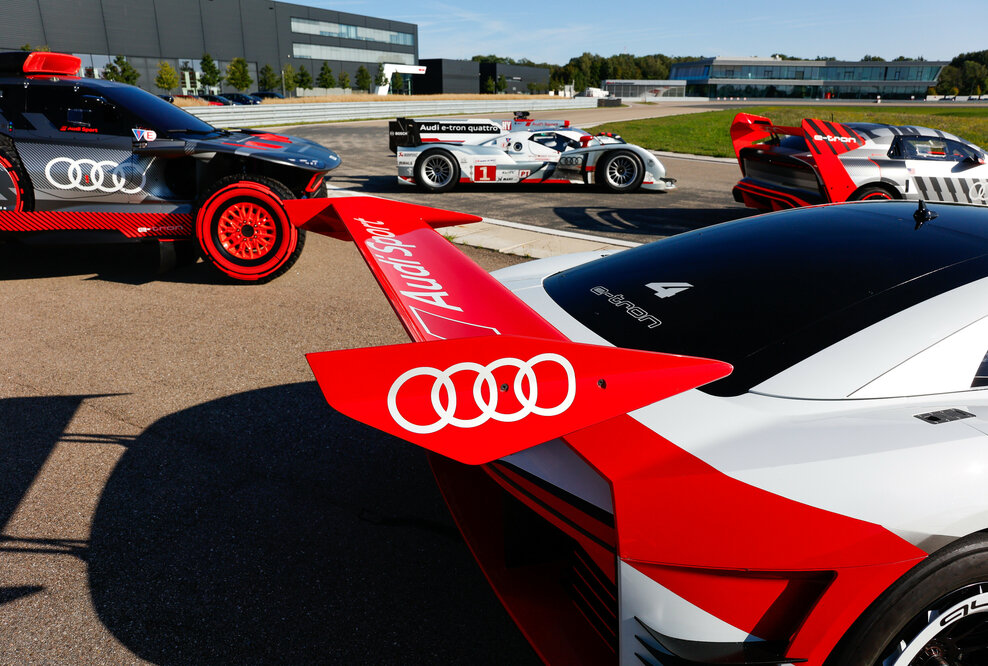 e-tron on track 2023 Audi RS Q e-tron, Audi e-tron Vision Gran Turismo, Audi R18 e-tron quattro, Audi e-tron FE07, Audi S1 e-tron quattro Hoonitron